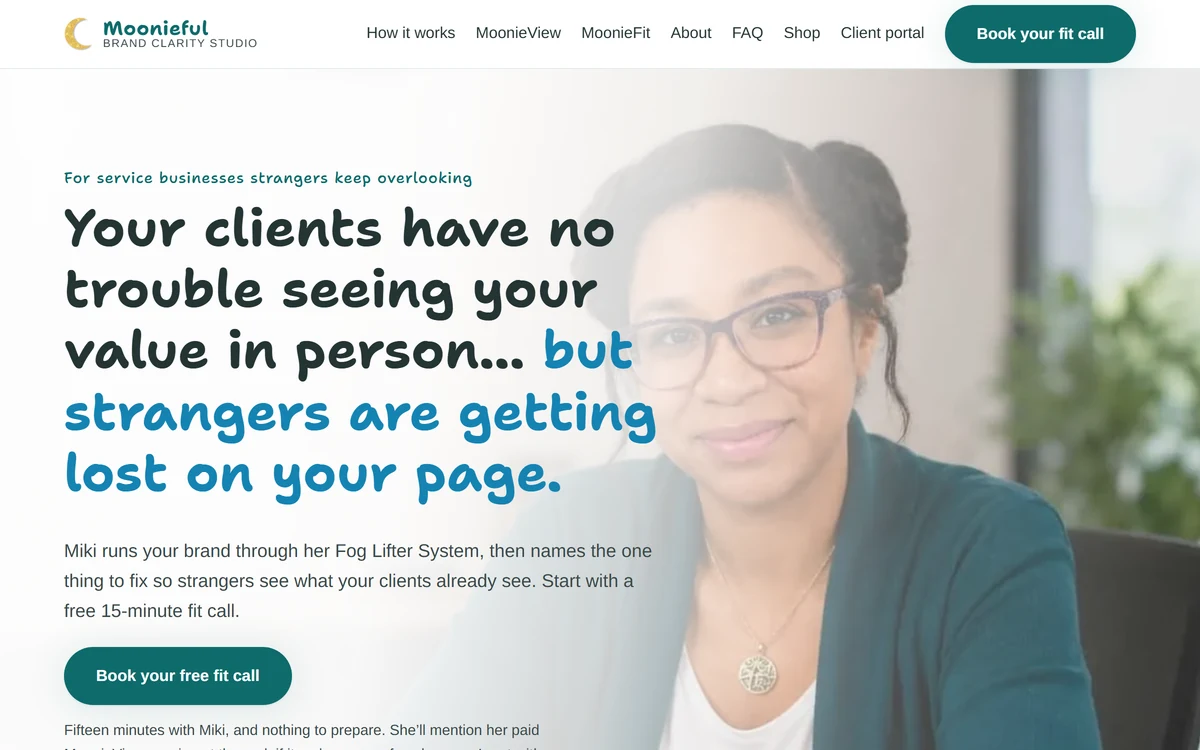 Homepage of Moonieful Designs